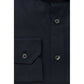 Elegant Blue Cotton French Collar Shirt