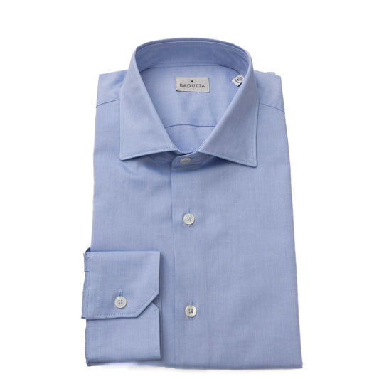 Elegant Light Blue Cotton Shirt for Men