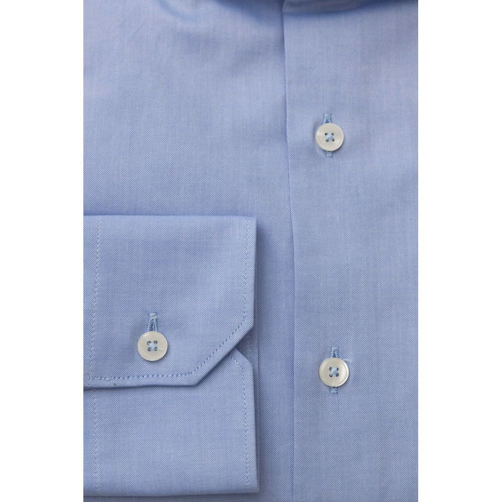 Elegant Light Blue Cotton Shirt for Men