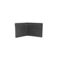 Sleek Gray Calf Leather Wallet with Logo