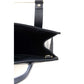 Elegant Blue Calf Leather Shoulder Bag with Golden Accents