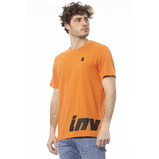 Vibrant Orange Crew Neck Logo Tee