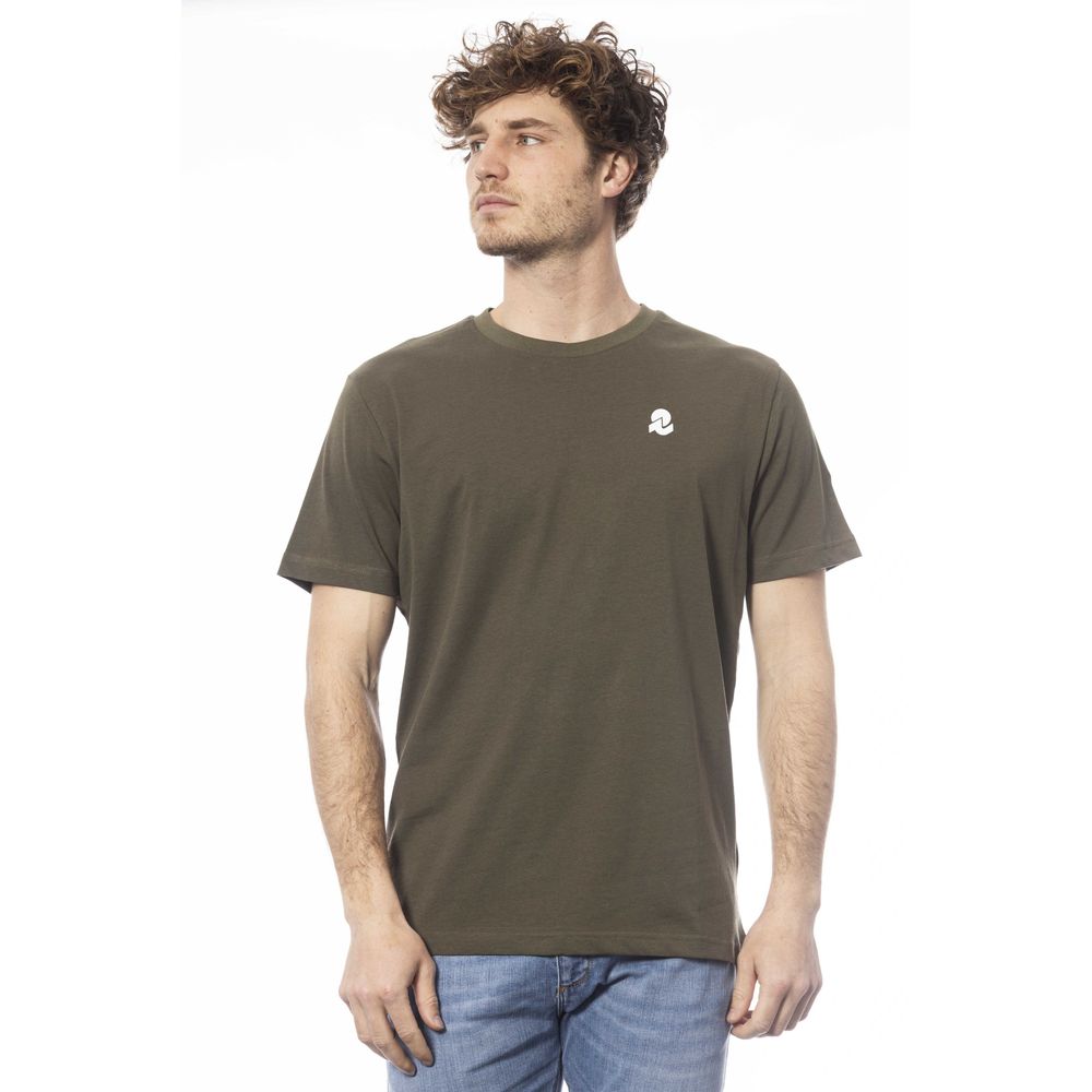 Elegant Green Crew Neck Cotton Tee