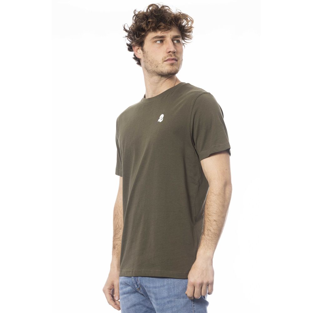 Elegant Green Crew Neck Cotton Tee