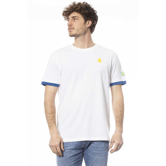 Elegant White Cotton Crew Neck Tee