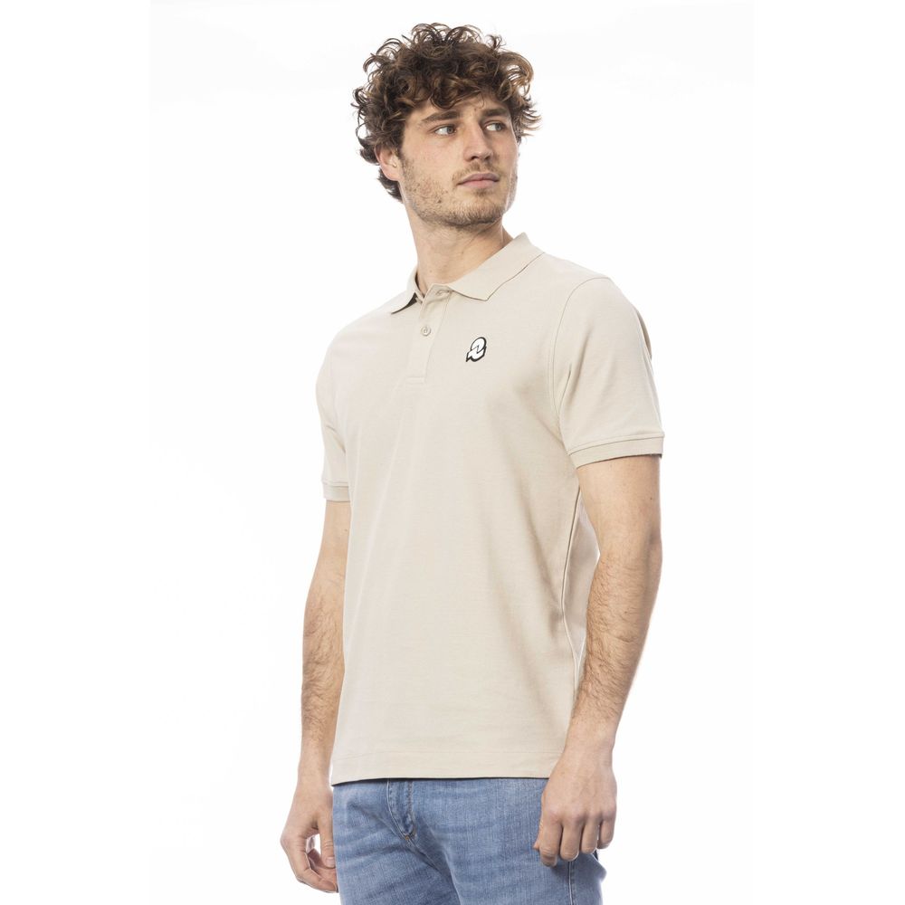 Invicta Beige Cotton Short Sleeve Polo