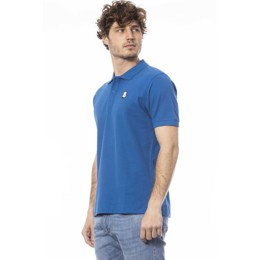 Elegant Blue Short Sleeve Polo Shirt