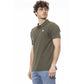 Chic Green Cotton Polo with Chest Logo
