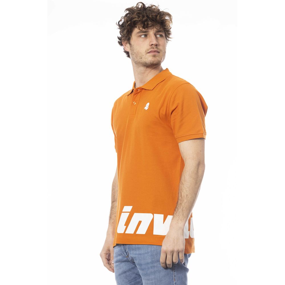 Elegant Orange Short Sleeve Polo for Men