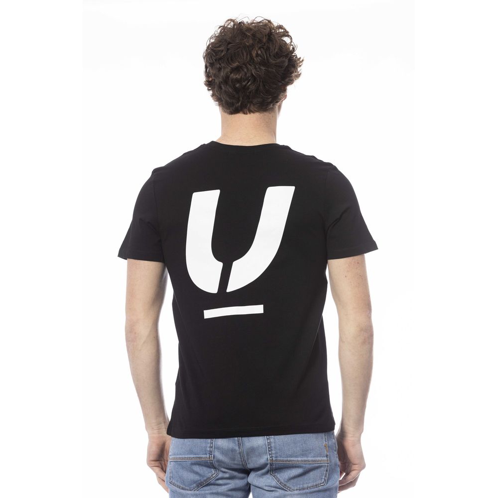 Sleek Black Cotton Crew Neck T-Shirt