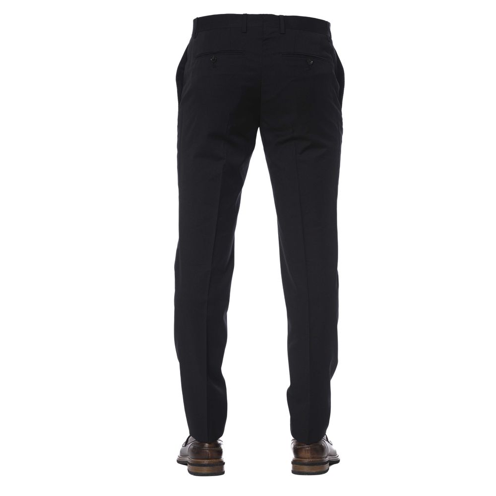 Elegant Black Wool Trousers for Men