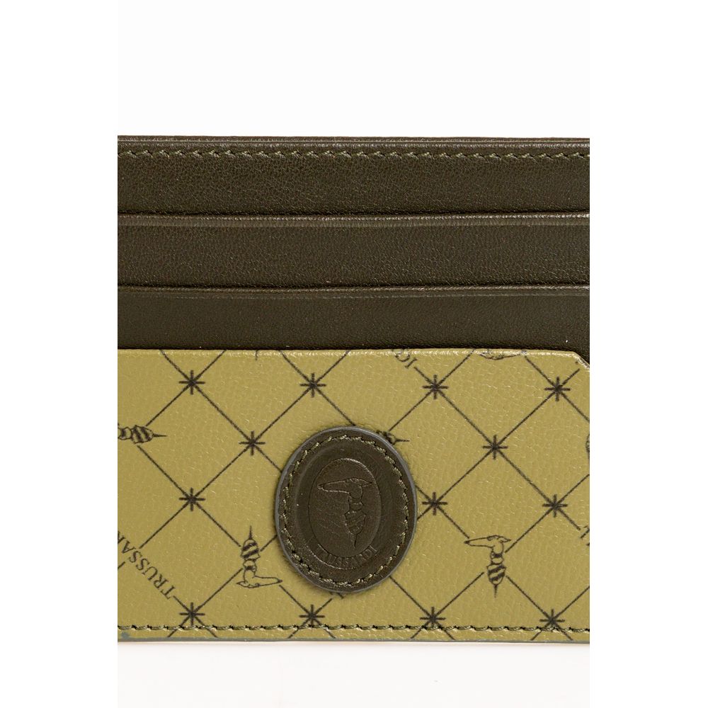 Elegant Green Leather Card Holder