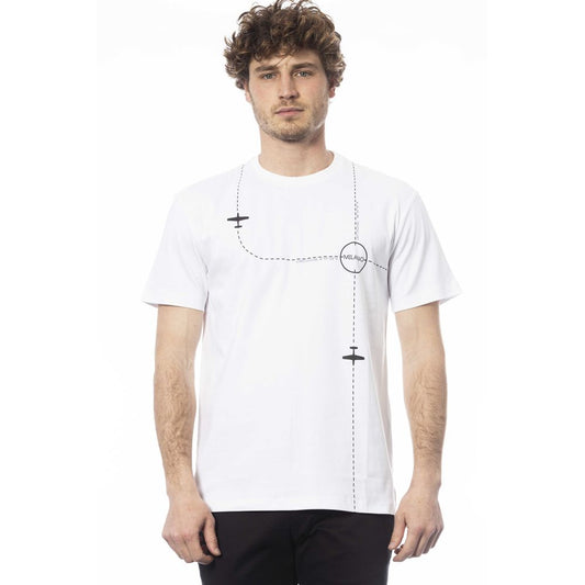 Elegant White Cotton Crew Neck Tee