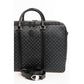 Elegant Black Leather Briefcase with Shoulder Strap