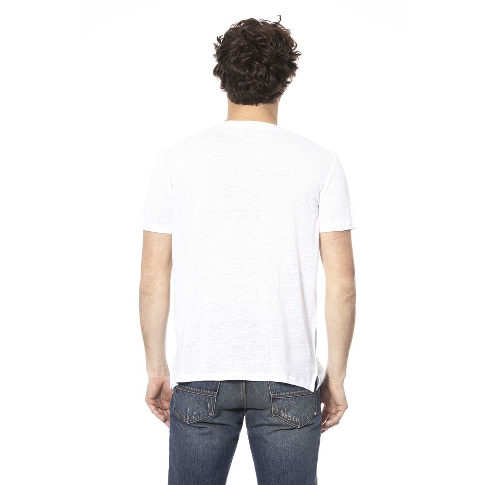 White Crew Neck Cotton Tee