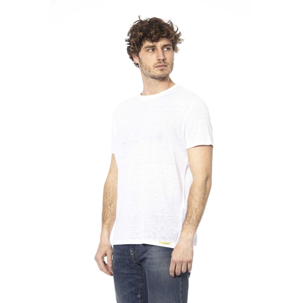 White Crew Neck Cotton Tee