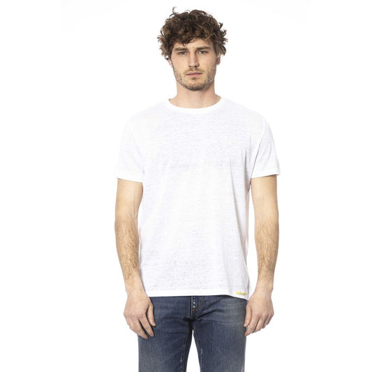 White Crew Neck Cotton Tee