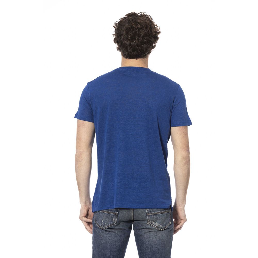 Sleek Crew Neck Cotton Tee – Perfect Blue