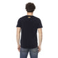 Chic Blue Crew Neck Cotton Tee