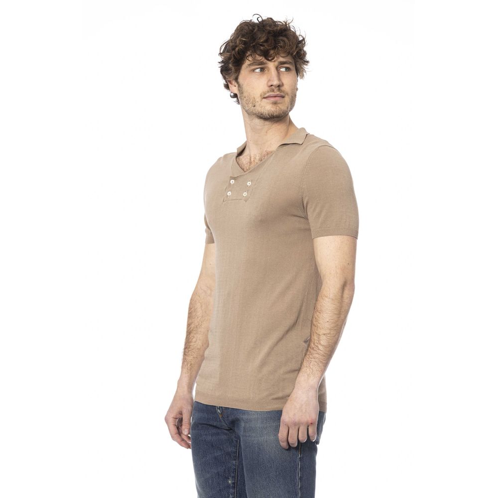 Elegant Beige Cotton Polo for Men