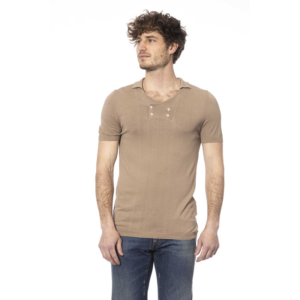 Elegant Beige Cotton Polo for Men