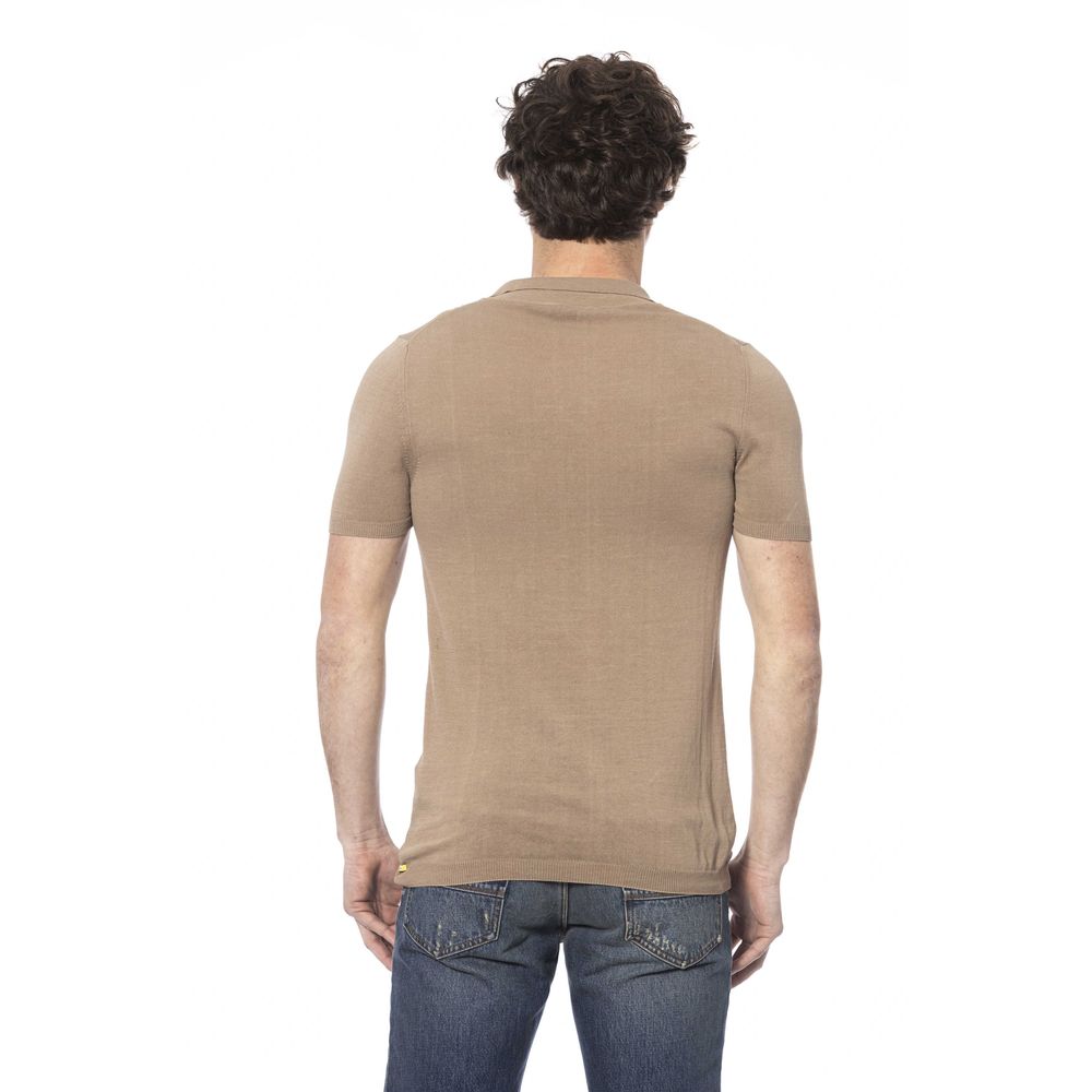 Elegant Beige Cotton Polo for Men