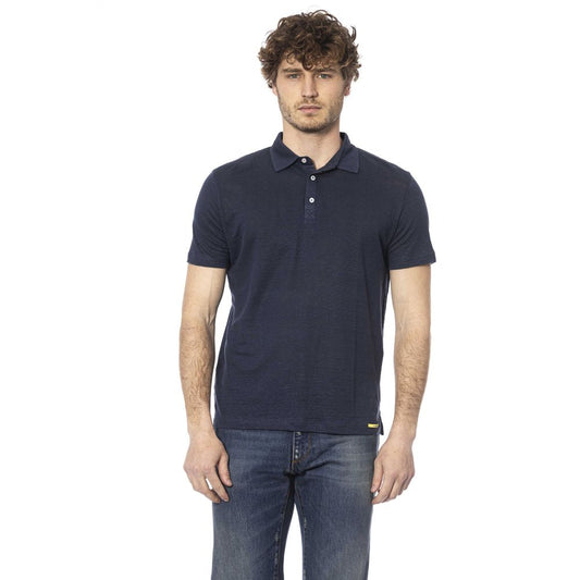 Chic Blue Cotton Polo for Men