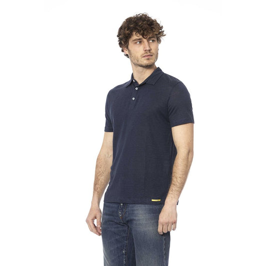 Chic Blue Cotton Polo for Men