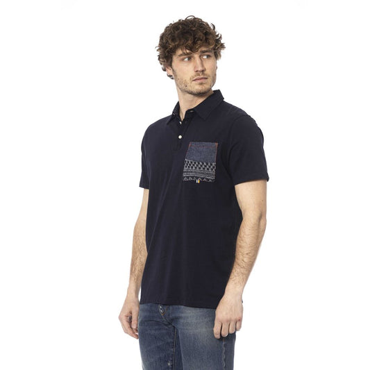 Elegant Cotton Polo in Classic Blue