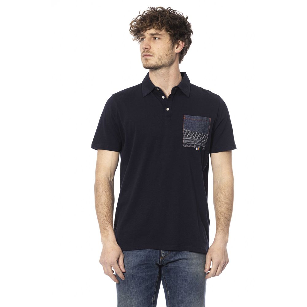 Elegant Cotton Polo in Classic Blue