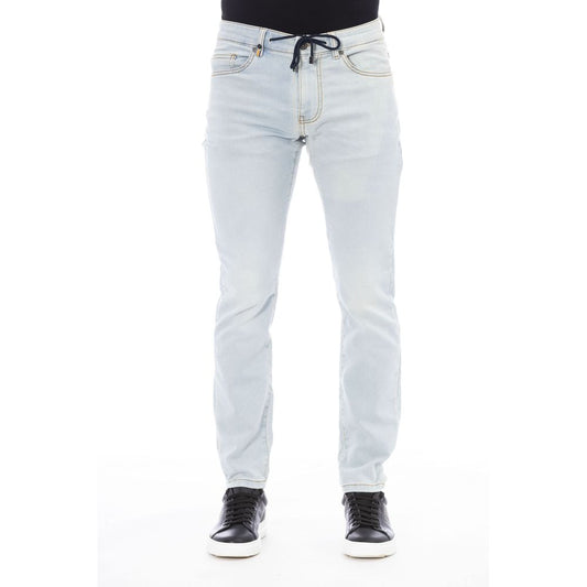 Elegant Light Blue Men's Slim Fit Jeans