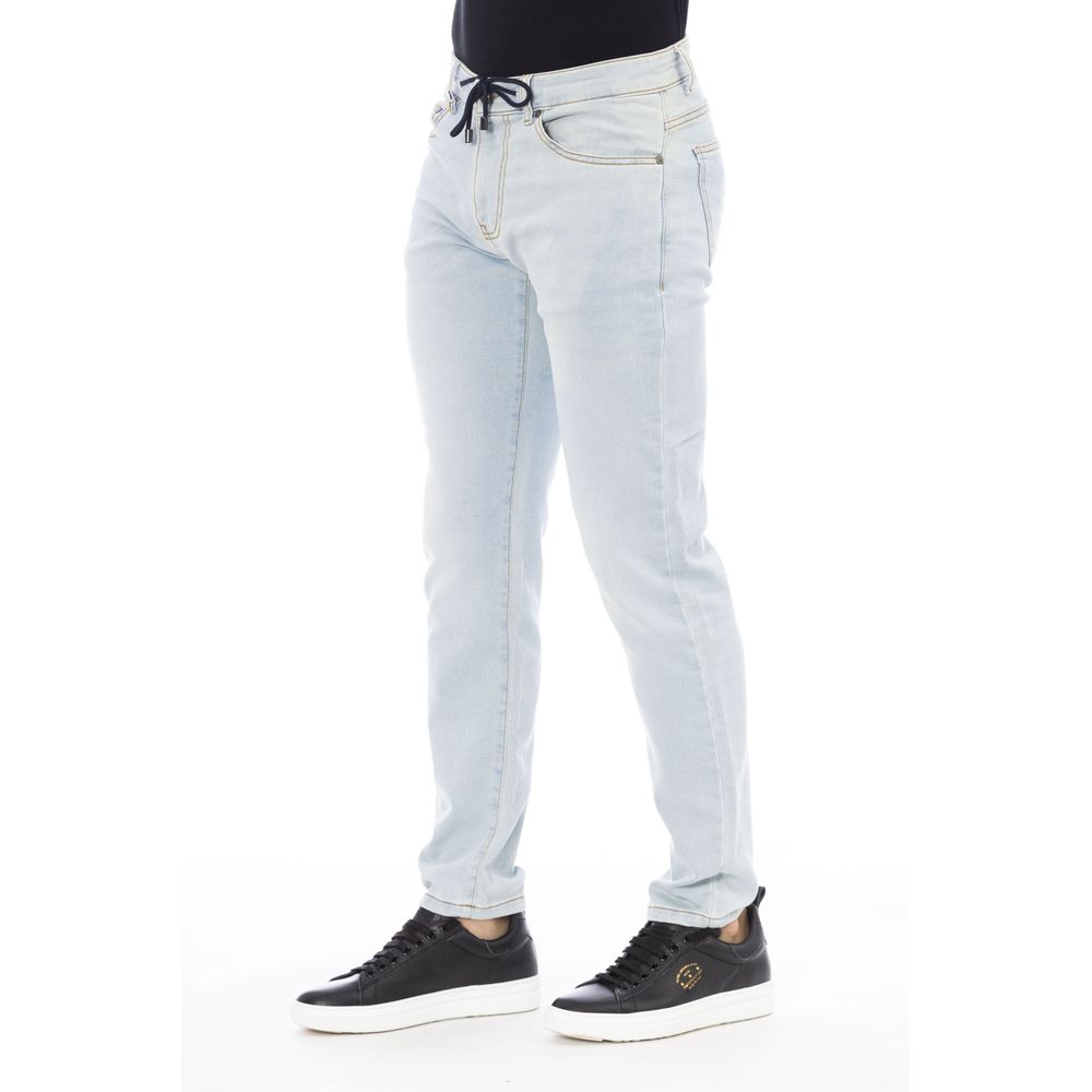 Elegant Light Blue Men's Slim Fit Jeans