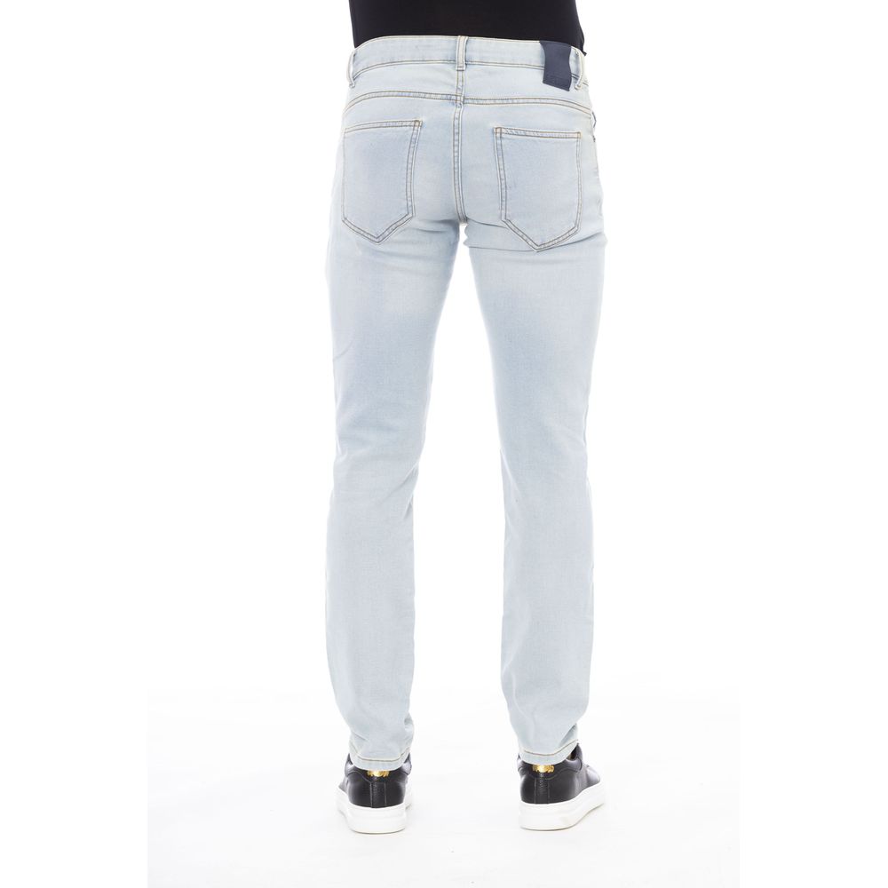 Elegant Light Blue Men's Slim Fit Jeans