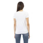 Elegant Short Sleeve Tee with Chic Front Print