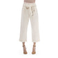 Beige Cotton-Blend Trousers with Chic Pockets