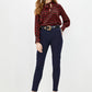 Chic Heart-Back Dark Blue Jeans