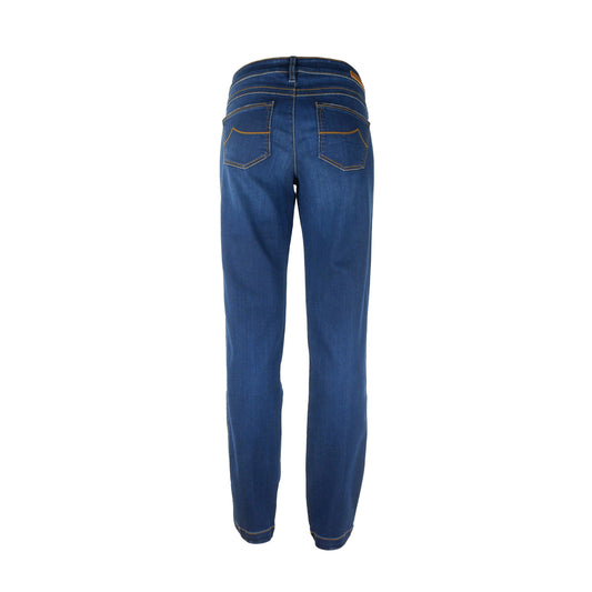 Elegant Dark Blue Chloe Jeans with Pony Skin Patch