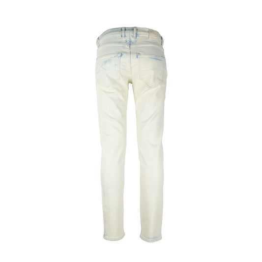 Elegant Light Blue Karen Jeans with Pony Skin Patch