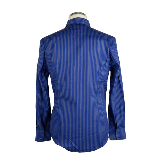 Elegant Striped Cotton Shirt for Men