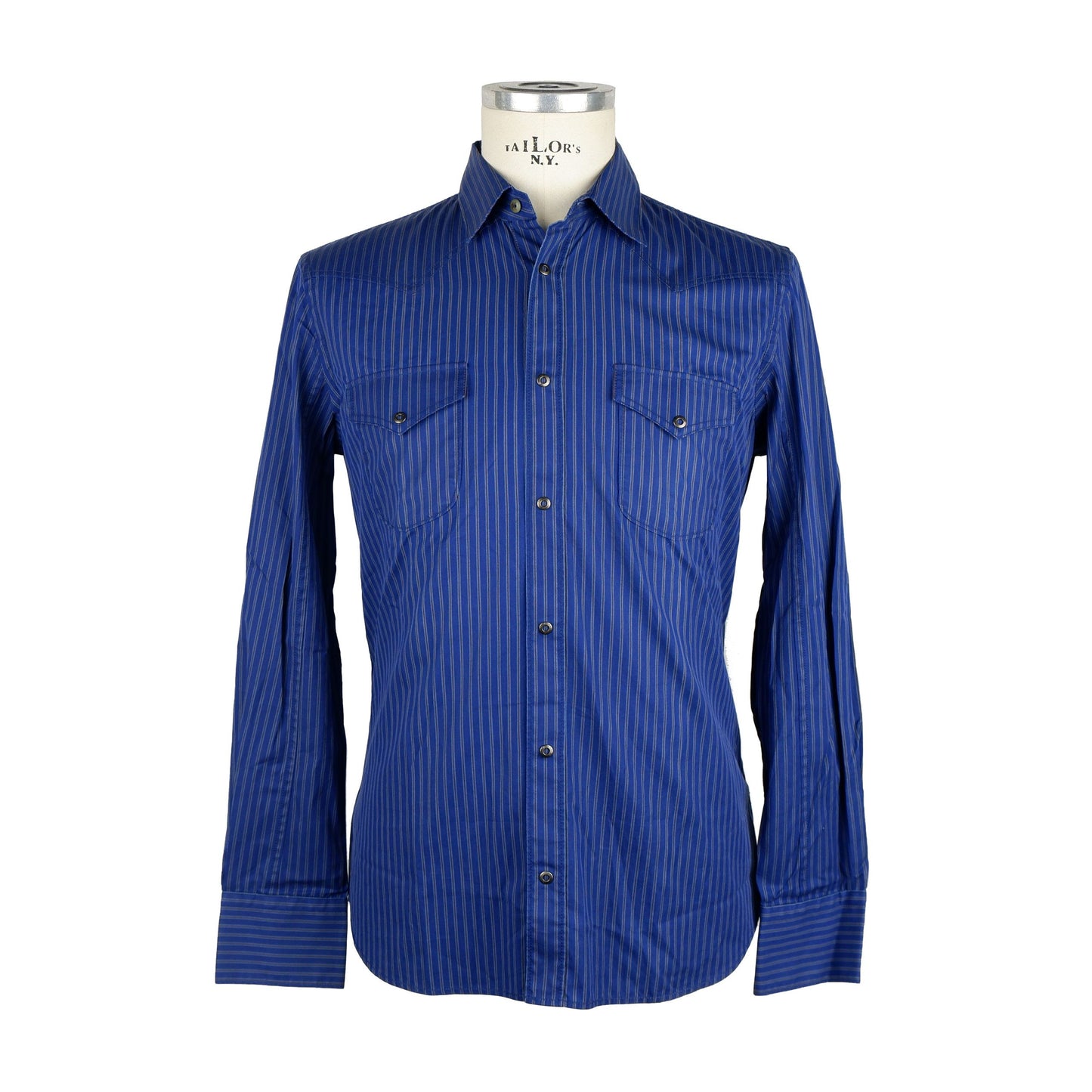 Elegant Striped Cotton Shirt for Men