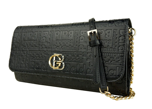 Elegant Monogram Black Crossbody Bag