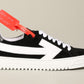 Suede Leather Arrow Logo Sneakers in Black