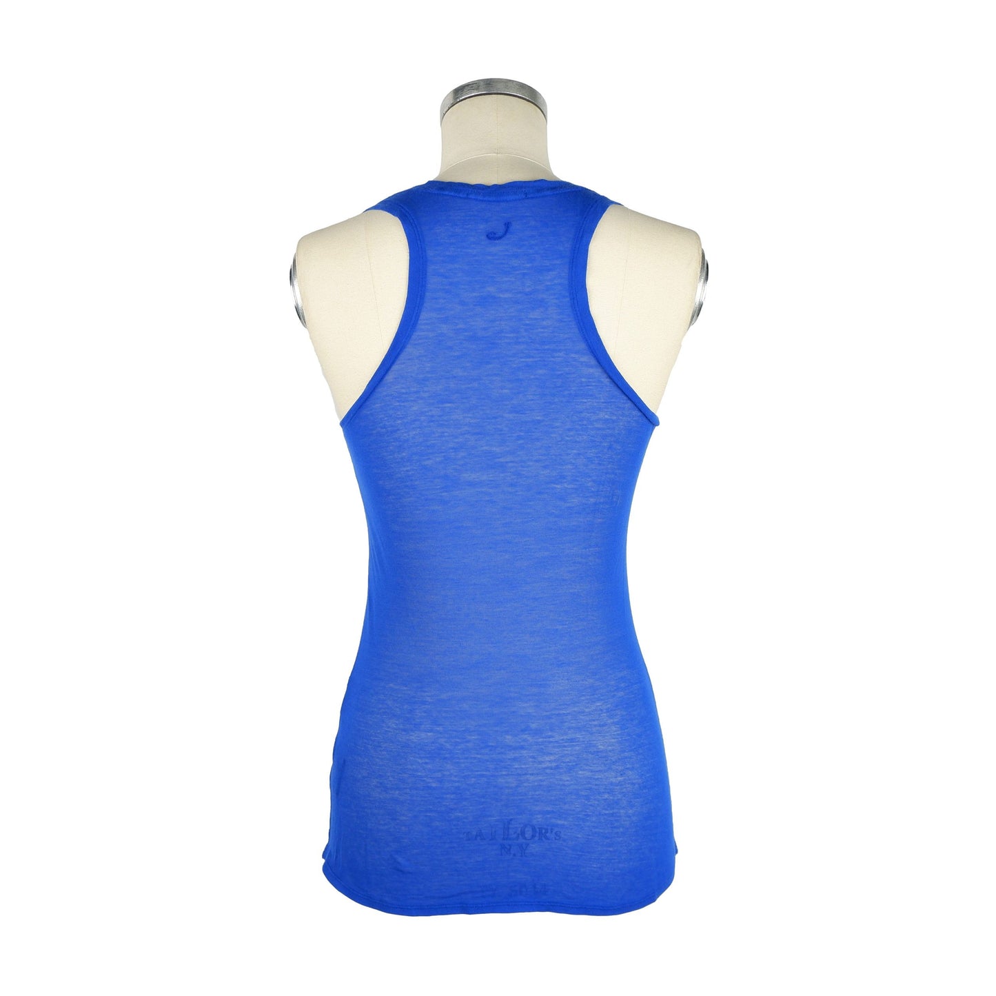 Elegant Blue Cotton Tank Top for Women