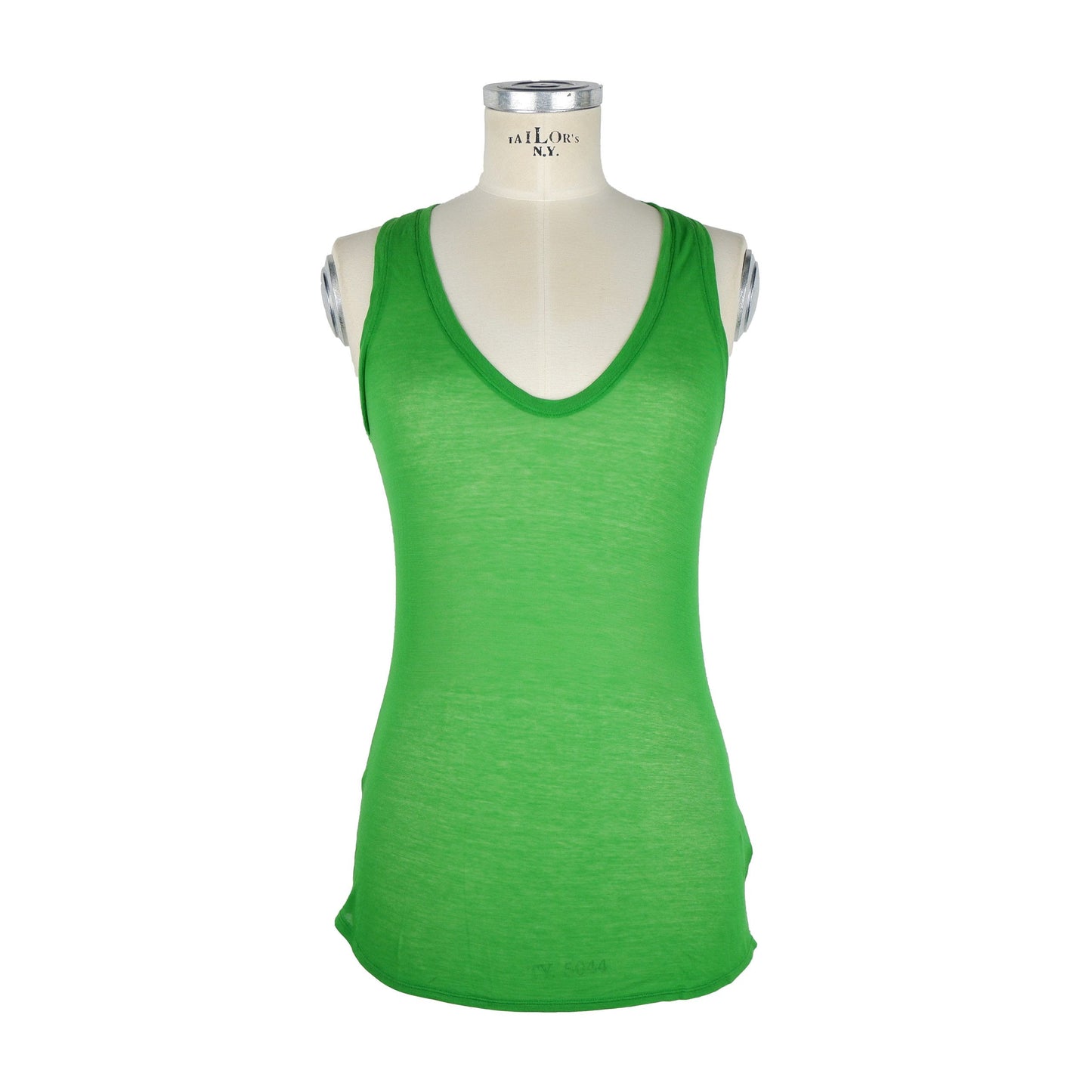 Mint Green Cotton Tank Top - Italian Elegance