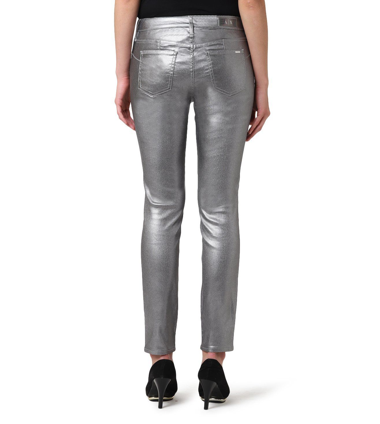 Elegant Silver Denim 5-Pocket Style