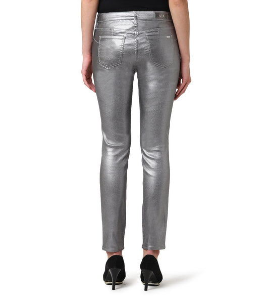 Elegant Silver Denim 5-Pocket Style