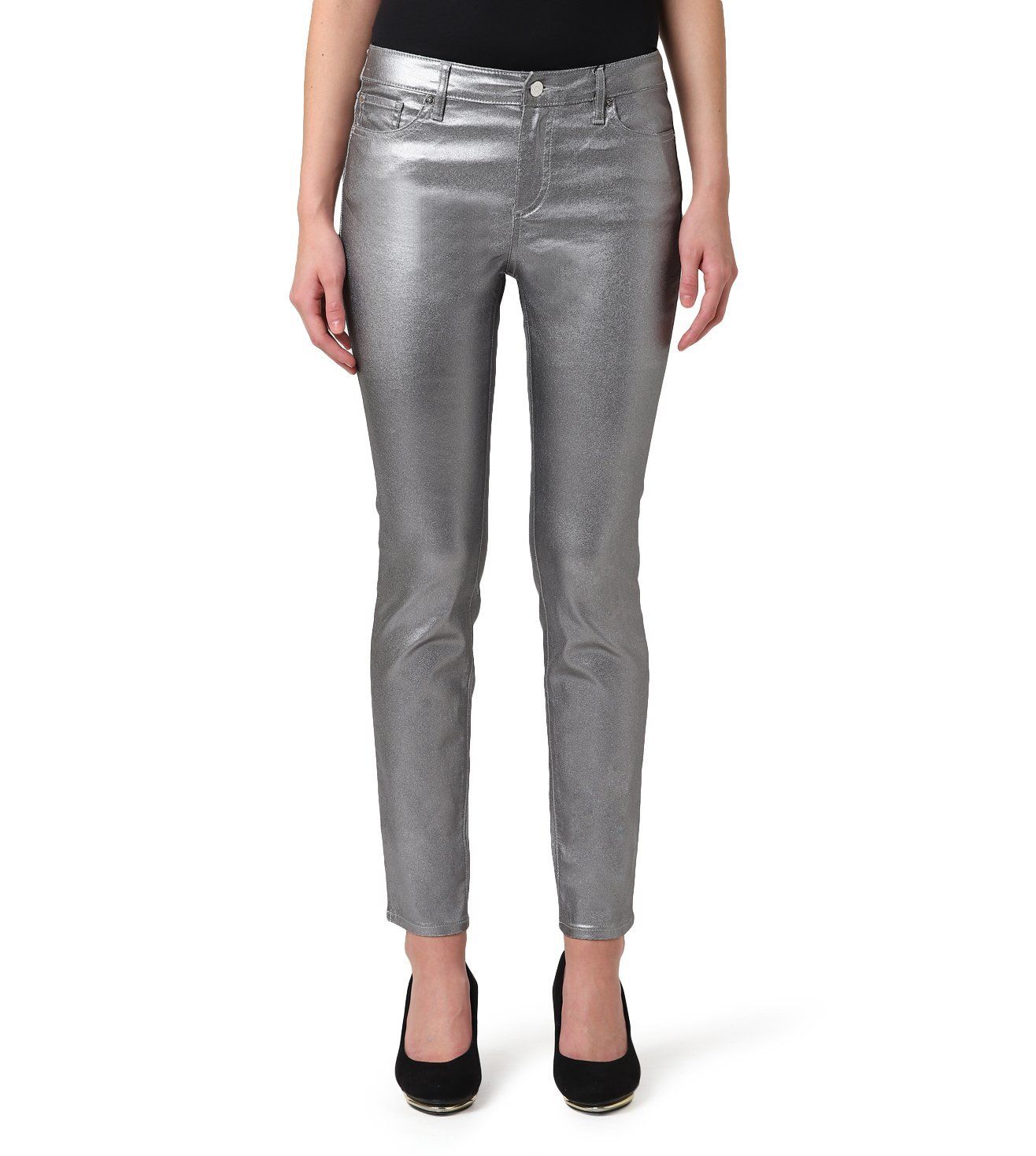 Elegant Silver Denim 5-Pocket Style