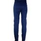 Chic Dark Blue Elasticized Trousers