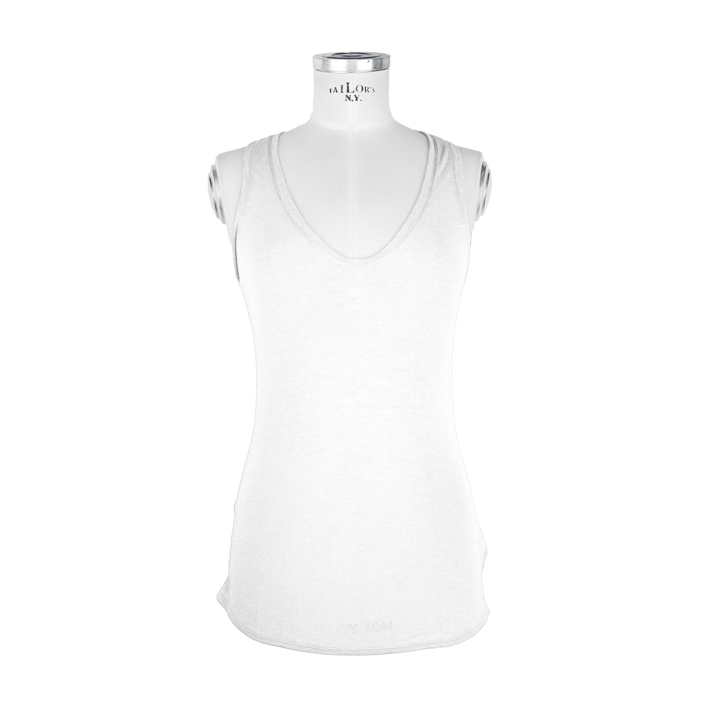 Elegant White Cotton Tank Top for Women