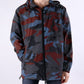 Camo Texture Hooded Jacket in Gray